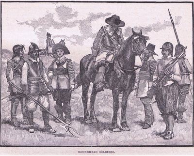 Roundhead soldaten AD 1645 door Walter Stanley Paget